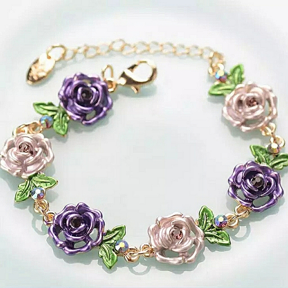 🚨ONE LEFT🚨 Violet Rose Vine Bracelet